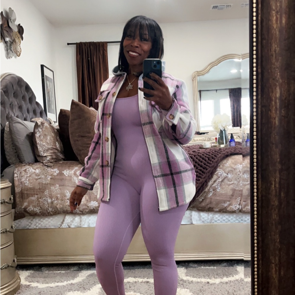 Stylish Purple Jumpsuit with Full-Length Design